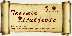 Tešimir Mituljević vizit kartica